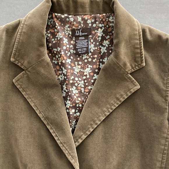 new frontier size medium corduroy lined green blazer/jacket 2 flap pockets. - Picture 8 of 12
